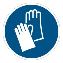 Cartelli di obbligo adesivi ISO 7010 "Usare i guanti protettivi" M009
