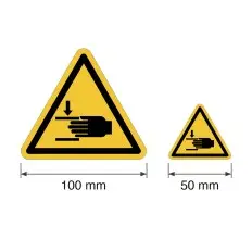 Señal de advertencia ISO 7010 W024 – Aplastamiento de... 2
