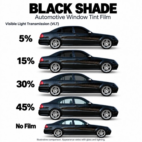 Film teinté pour vitres de voiture 3M Black...