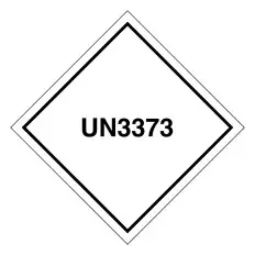 Etichetta in PVC UN3373 Classe 6.2 Cat. B, mm 110x110