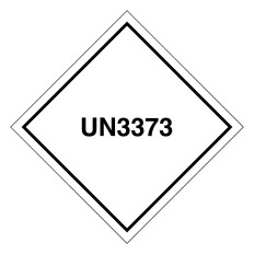 PVC-Etikett UN3373 Klasse 6.2 Kat. B, mm 110x110
