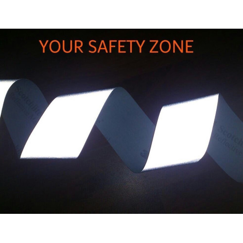 3M™ 8906 high visibility silver reflective fabric sew on tape -