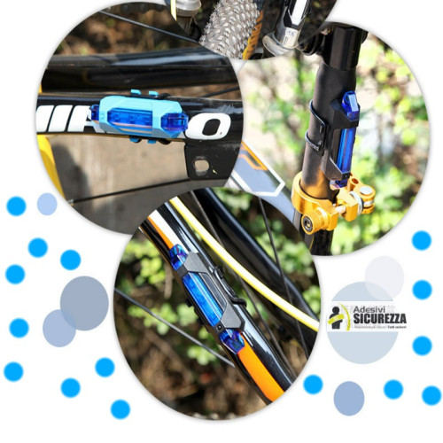 Sicherheit-Lampe blinkt blau Fahrrad wiederaufladbar über USB