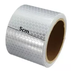 Nastro adesivo rifrangente per segnalazione bianco 50mm classe 2