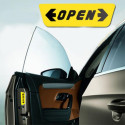 Reflective safety car door stickers, with "OPEN" writing Best