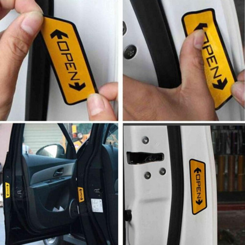 Reflective safety car door stickers, with "OPEN" writing Best