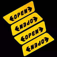 Adesivi di sicurezza per portiera auto rifrangenti, con scritta 2