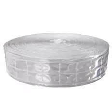 Nastro riflettente in PVC Silver da cucire sui tessuti 25/50 mm
