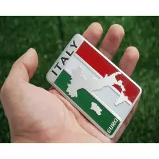 Pegatina en aluminio 3D de la bandera italiana Mejor precio 2