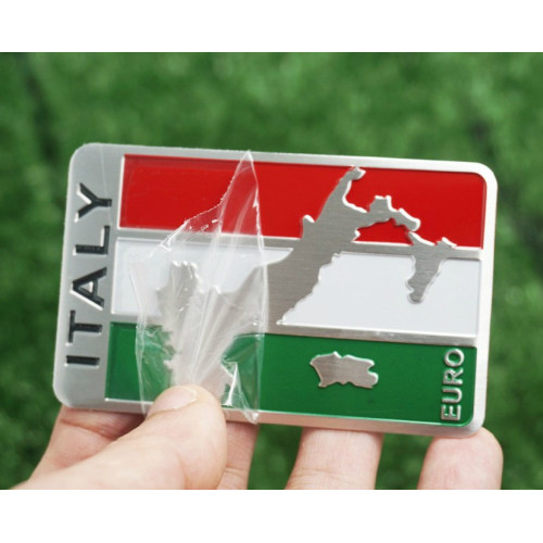 Autocollant en aluminium 3D drapeau Italien Vente en ligne