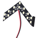 2 Setas luminosas com 14 LED SMD para espelhos retrovisores de
