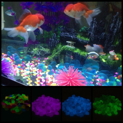 Pequeños guijarros fosforescentes multicolor en savia que se