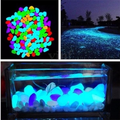 Multicolour phosphorescent resin pebbles that glow in the dark