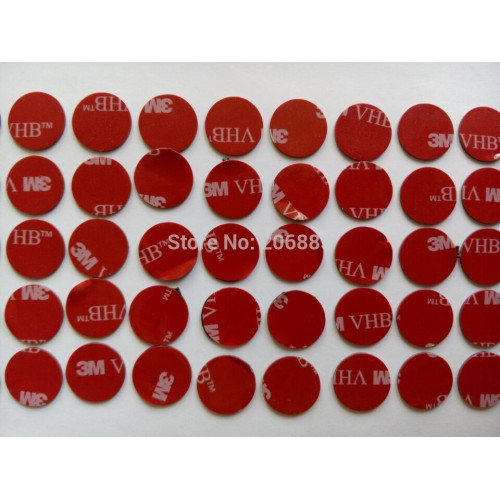 100 pegatinas circulares doble cara 3M™ 5952 VHB de alto