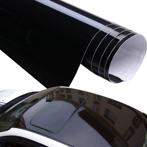 Shiny Black Car Wrap decorative vynil film Best Price, shop