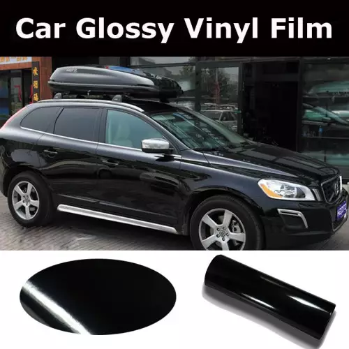 Shiny Black Car Wrap decorative vynil film Best Price, shop