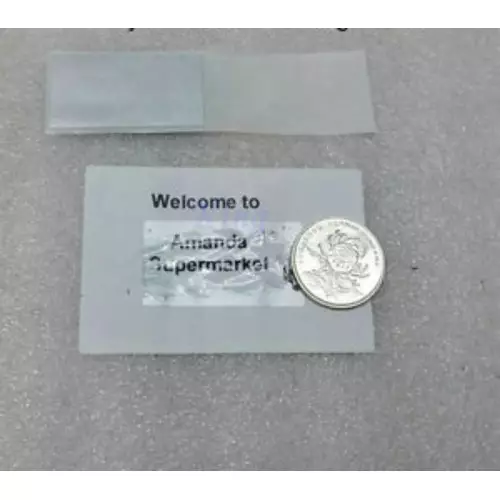 Label Scratch off/gratta e vinci colore silver su pvc adesivo