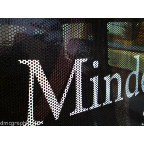 Folha adesiva em malhas perfuradas pretas de alta qualidade