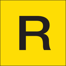 ADR Labels for transporting of goods as rubbish "R" Best Price