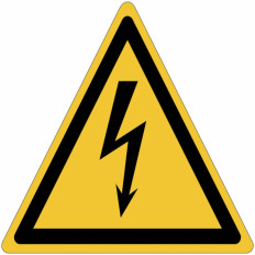 Panneaux adhésifs danger électricité ISO 7010 - W012 Vente en