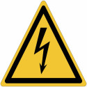 Señales autoadhesivos EN ISO 7010 Peligro eléctrico W012