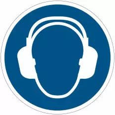 Safety Sign ISO7010 - Hearing Protection Must Be Worn M003
