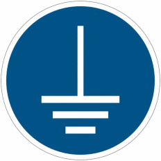 Panneaux autocollants ISO 7010 - Mise à la terre obligatoire