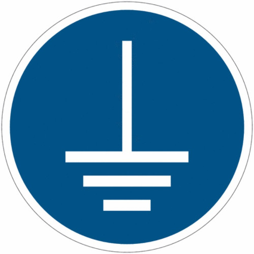 Pictograma en rollo ISO 7010 - Toma de tierra obligatoria M005