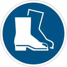 Safety Sign ISO 7010 - Foot Protection Must Be Worn M008