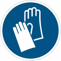 Pictograma adhesivo ISO 7010 - Guantes protectores obligatorios