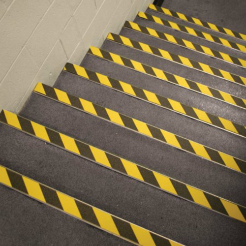 Black and Yellow Chevron Hazard Anti Slip adhesive tape for