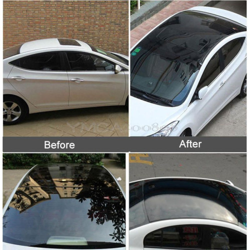 Shiny Black Car roof Wrap decorative vynil film (no bubbles)