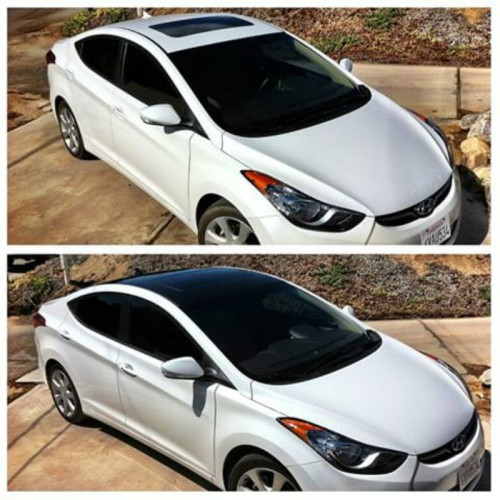 Shiny Black Car roof Wrap decorative vynil film (no bubbles)