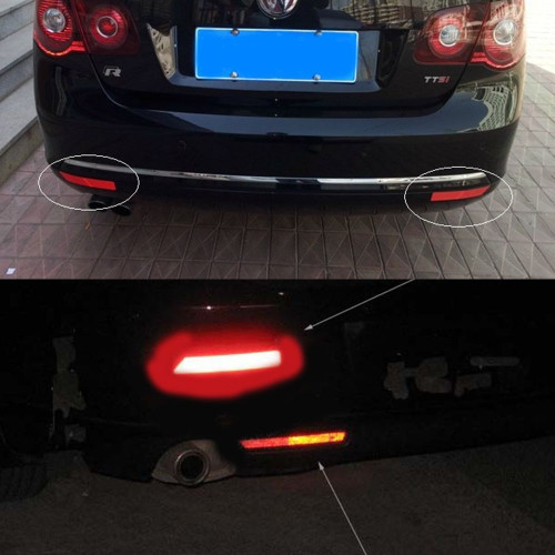 4 car bumper safety reflective adhesive strips - 20cm x 3 cm