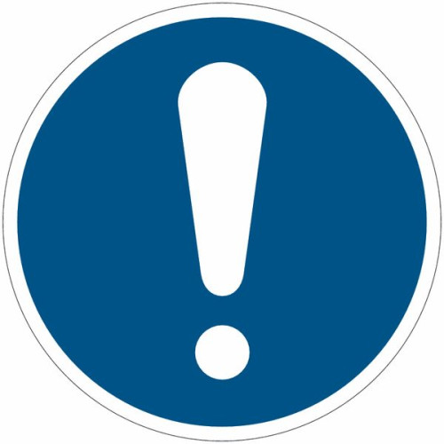 Panneaux autocollants ISO 7010 - obligation générale M001 Vente