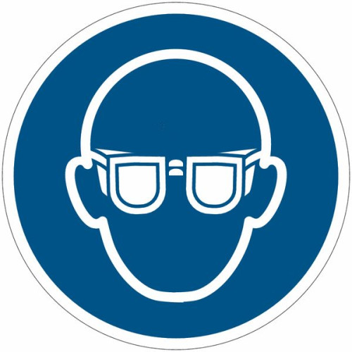Pictograma adhesivo ISO 7010 - Gafas de seguridad obligatorios