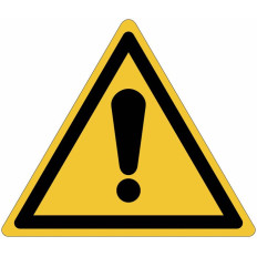 Señales autoadhesivos EN ISO 7010 Peligro genérico W001 Mejor