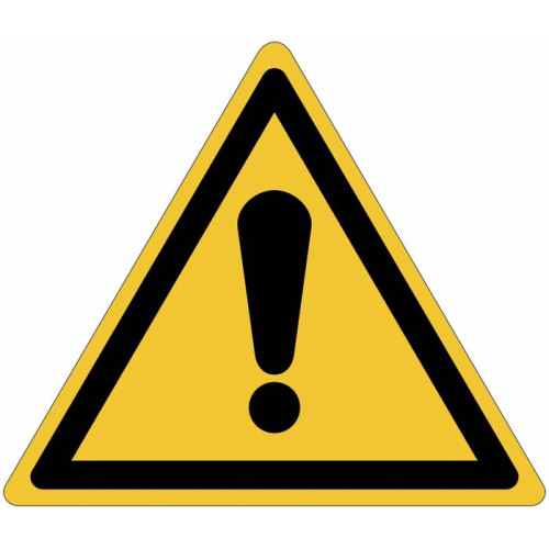 Señales autoadhesivos EN ISO 7010 Peligro genérico W001 Mejor