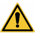 Señales autoadhesivos EN ISO 7010 Peligro genérico W001 Mejor