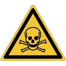 ISO 7010 General Warning Sign "Toxic Materials" - W016