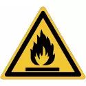 ISO 7010 General Warning Sign for "Flammable Materials" W021
