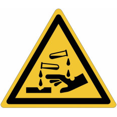 ISO 7010 Schilder von Gefahr "ätzende Substanzen"-W023 Bester