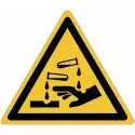 ISO 7010 General Warning Sign for "Caustic materials" W023