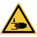 ISO 7010 General Warning Sign for "Crush injury risk" W024