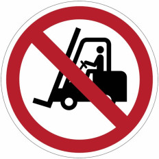 Ban sign "No Forklift Trucks" - P006