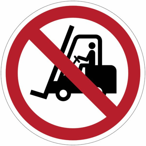 Etiqueta de Proibido Tráfego de Veículos Industriais - P006