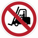 Etiqueta de Proibido Tráfego de Veículos Industriais - P006