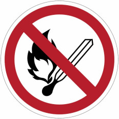 Ban sign "No Naked Lights Signs" - P003