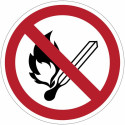 Ban sign "No Naked Lights Signs" - P003