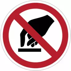 Ban sign "Do not touch" - P010